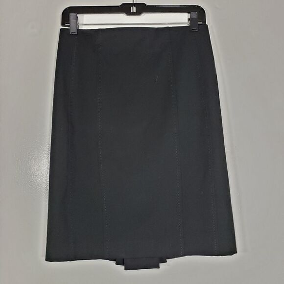 Express Black Business Casual Stretch Lined Pencil Skirt Size 4 - Picture 1 of 7